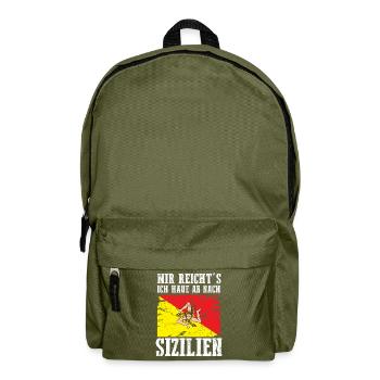 Sicilia Sizilien Sizilianer - Rucksack - Olivgrün - Vorne