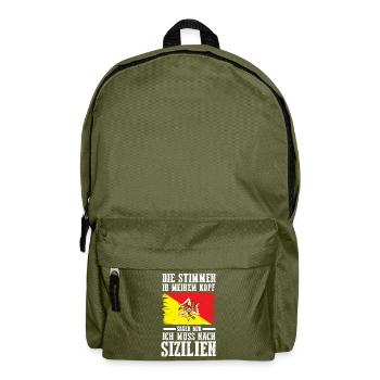 Sicilia Sizilien Sizilianer Sizilianisches - Rucksack - Olivgrün - Vorne