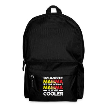 Sizilianerin Sizilienische Mamma Sizilien Mutter M - Rucksack - Schwarz - Vorne
