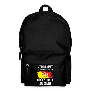 Sicilia Sizilien Sizilianer Sizilianisches - Rucksack - Schwarz - Vorne
