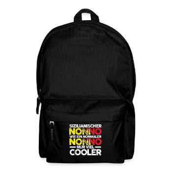 Sicilia Nonno Sizilienischer Opa Sizilianer Sizili - Rucksack - Schwarz - Vorne