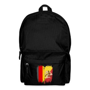 Deutschland Flagge Sizilien - Rucksack - Schwarz - Vorne