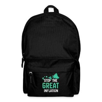 The Great Inflation Stop Stagflation Humor - Backpack - black - Front