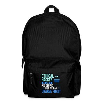 Ethical Hacker Security Computer Hacking - Backpack - black - Front