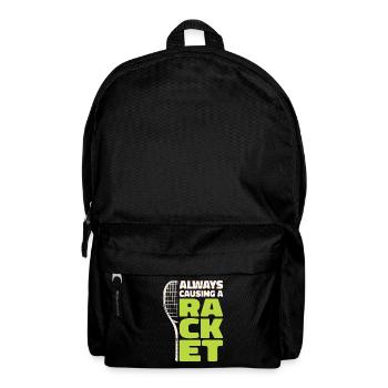 Joueur de tennis Raquette de tennis Balle de tennis - Sac à dos - noir - Devant