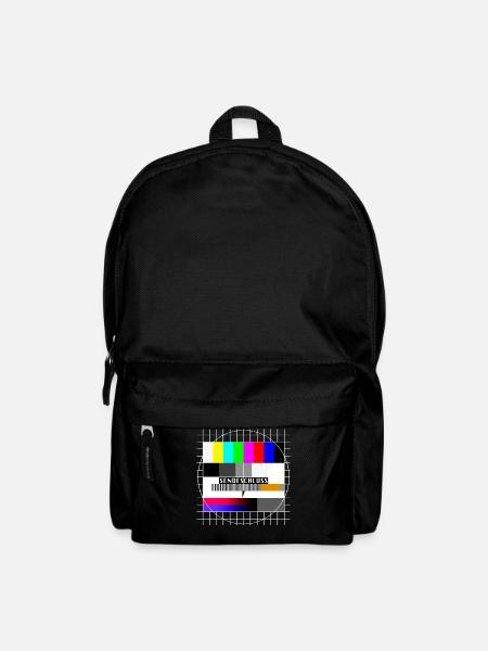 Testbild Sendeschluss 80er 90er Jahre Party Kostüm - Rucksack - Schwarz