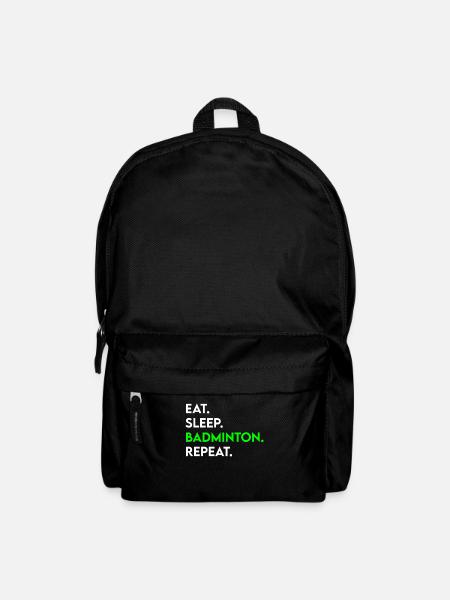 eat sleep badminton repeat - Rucksack - Schwarz