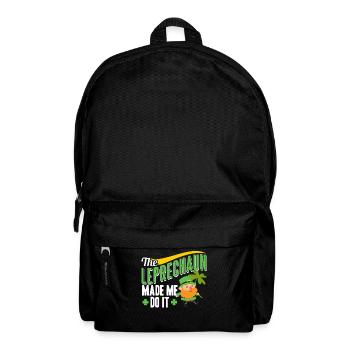 Der Leprechaun Hat Mich Dazu Gezwungen Kobold Ire - Rucksack - Schwarz - Vorne