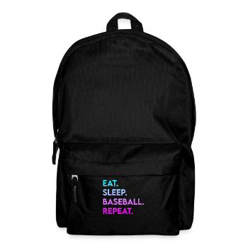 eat sleep baseball repeat - Backpack - black - Front