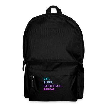 eat sleep basketball repeat - Backpack - black - Front