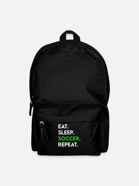 eat sleep soccer repeat - Rucksack - Schwarz