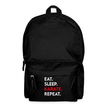 eat sleep karate repeat - Backpack - black - Front