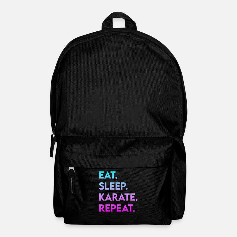 manger du karaté du sommeil répéter - Sac à dos - noir