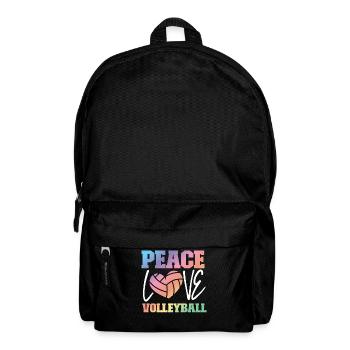 Volleyball Player Team Peace Love - Rucksack - Schwarz - Vorne