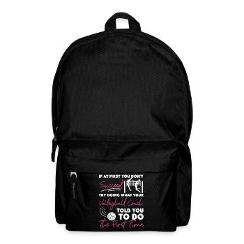Volleyball Player Team Coach If At - Backpack - black - Front