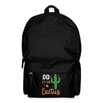 Go Sit On A Cactus - Western Sugaro Flowers - Backpack - black - Front
