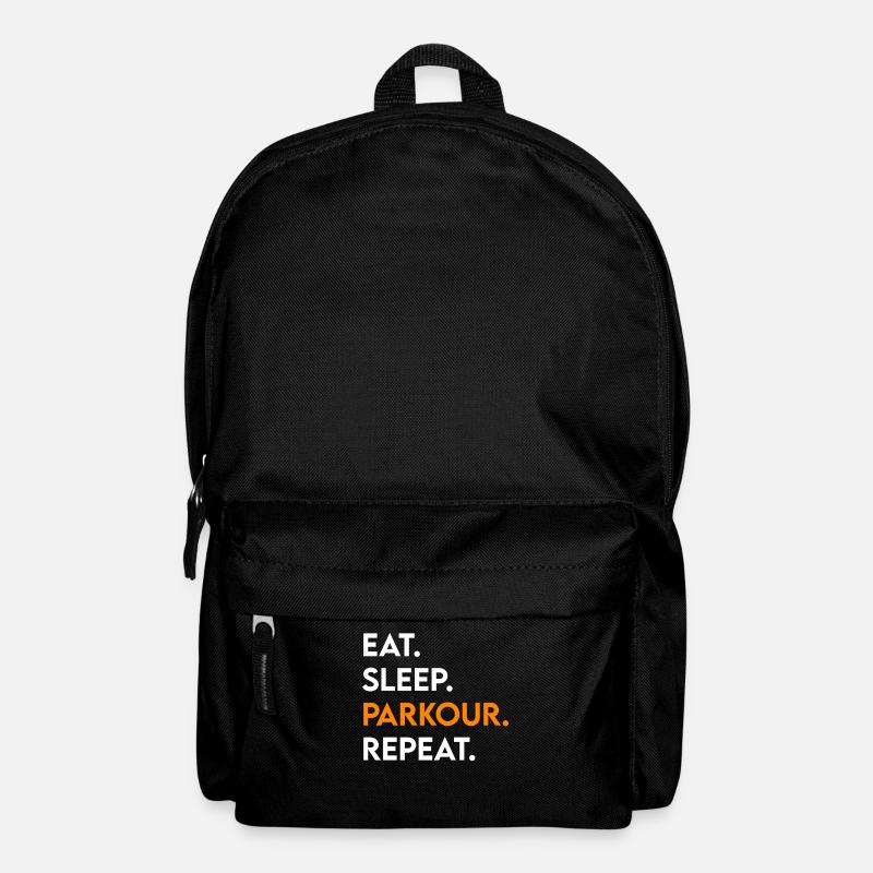 eat sleep parkour repeat - Rucksack - Schwarz
