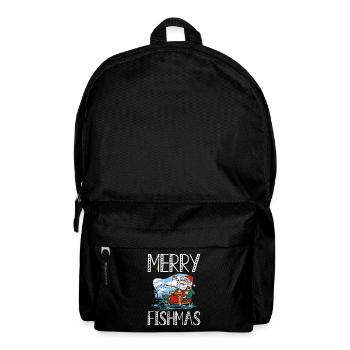 Merry Fishmas Santa Claus Boat Fishing Holidays - Backpack - black - Front