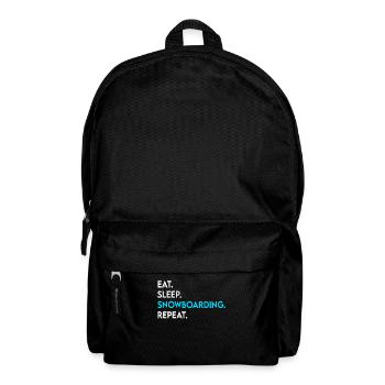 eat sleep snowboarding repeat - Backpack - black - Front