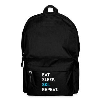 manger dormir ski répéter - Sac à dos - noir - Devant