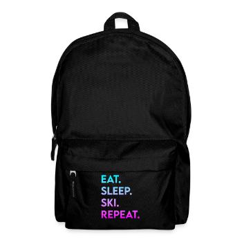 manger dormir ski répéter - Sac à dos - noir - Devant