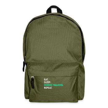 manger du sommeil marche nordique répéter - Sac à dos - vert olive - Devant