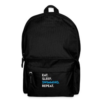 manger dormir nager répéter - Sac à dos - noir - Devant