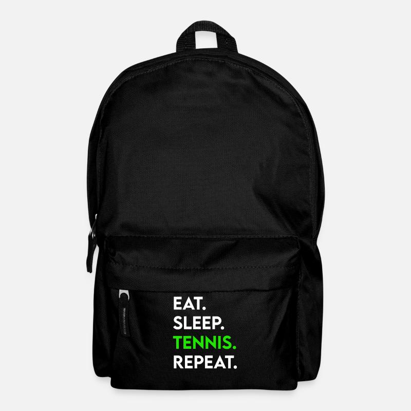 eat sleep tennis repeat - Rucksack - Schwarz