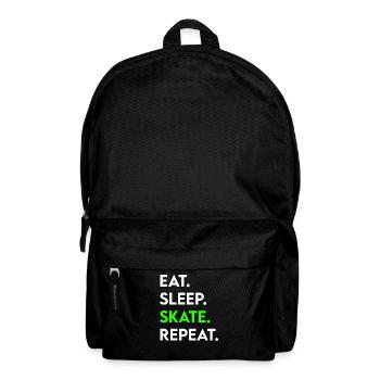 eat sleep skate repeat - Rucksack - Schwarz - Vorne