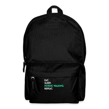 manger du sommeil marche nordique répéter - Sac à dos - noir - Devant