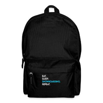 eat sleep snowboarding repeat - Backpack - black - Front