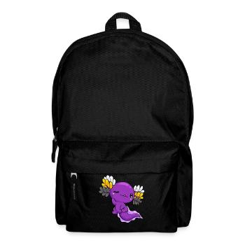 Nichtbinäre Flagge Nichtbinäre Flagge Kawaii Axolo - Rucksack - Schwarz - Vorne