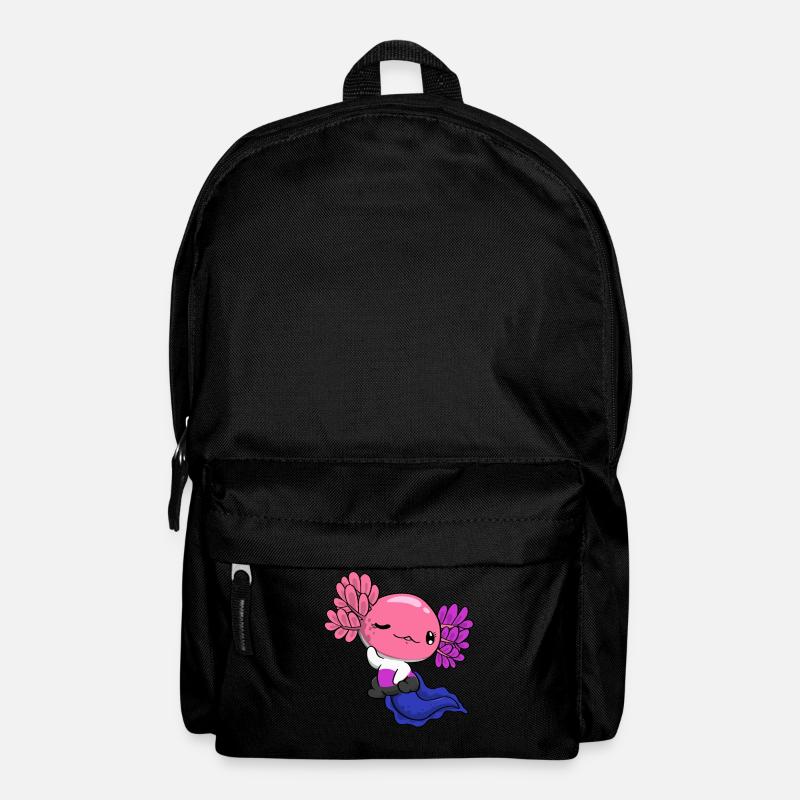 Genderfluid Pride Genderfluid Drapeau Kawaii Axolot - Sac à dos - noir