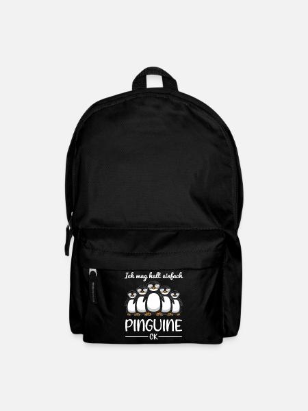 Pinguin Liebhaber Spruch Lustiges Geschenk - Rucksack - Schwarz