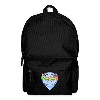 LGBT Tier Nilpferd Regenbogen Herz - Rucksack - Schwarz - Vorne