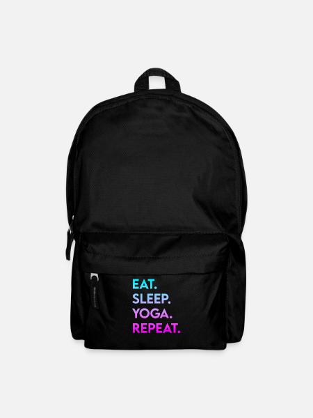 eat sleep yoga repeat - Rucksack - Schwarz
