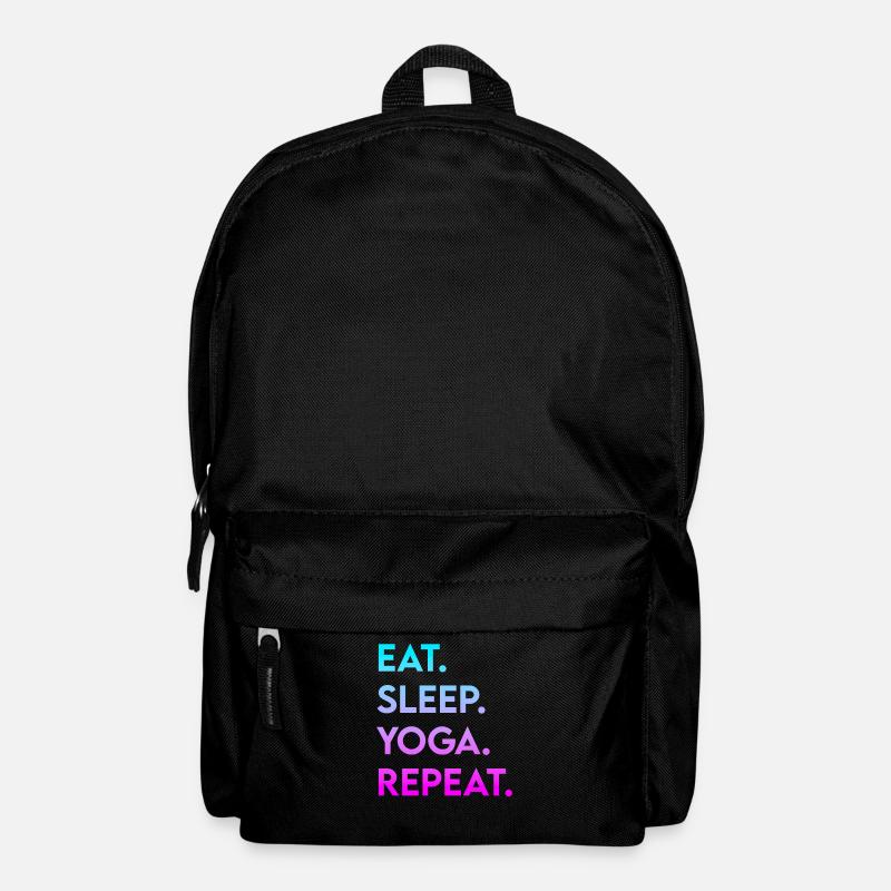 eat sleep yoga repeat - Rucksack - Schwarz