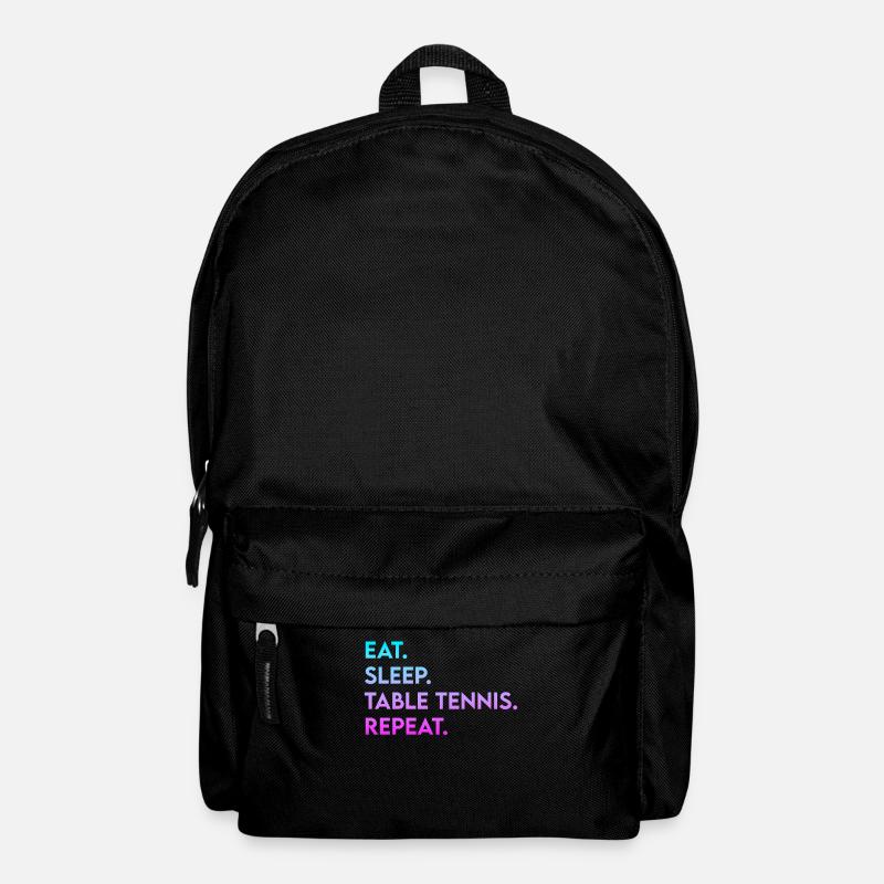 eat sleep table tennis repeat - Rucksack - Schwarz