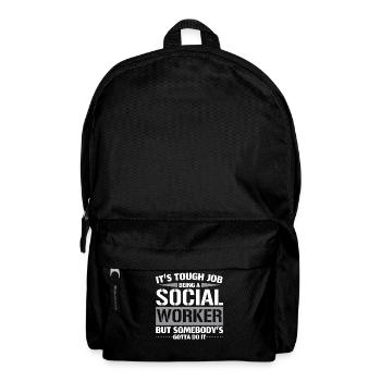 It's a tough job to be a social worker B - Backpack - black - Front