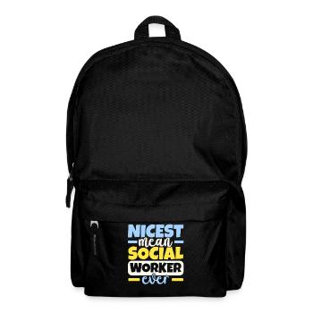Le plus beau travailleur social de tous les temps Job Soz - Sac à dos - noir - Devant