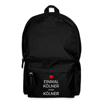 Köln Einmal Kölner Immer Kölner Karneval Kölsch - Rucksack - Schwarz - Vorne