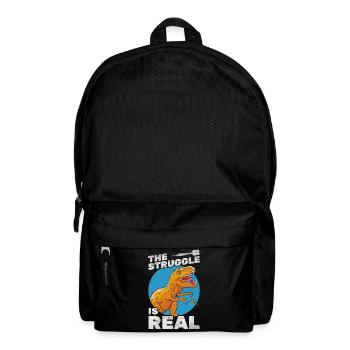 The Struggle Is Real Darts Dinosaurier spielen - Rucksack - Schwarz - Vorne