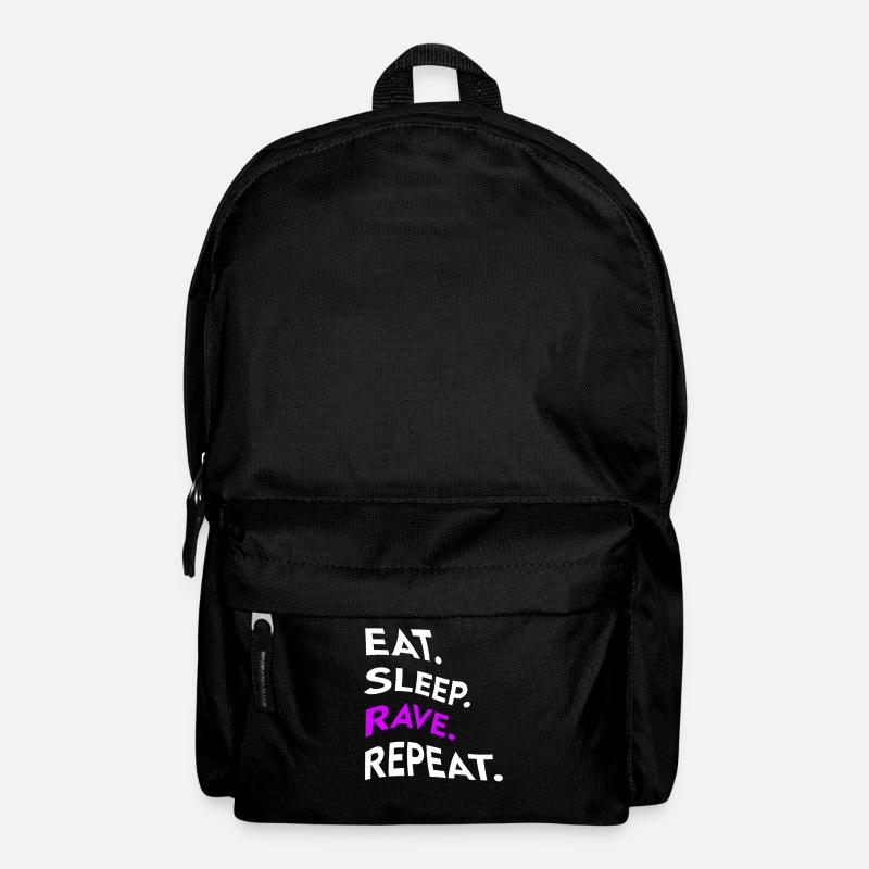 eat sleep rave repeat - Rucksack - Schwarz