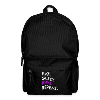 eat sleep rave repeat - Rucksack - Schwarz - Vorne