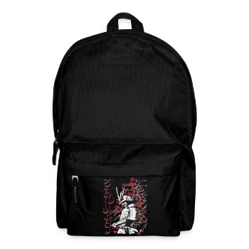 Samurai mit Kirschblüten - Rucksack - Schwarz - Vorne