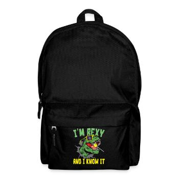Ich bin Rexy und ich weiß es Paläontologe Dinosaur - Rucksack - Schwarz - Vorne
