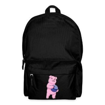Pig Bowling Bowling Ball - Backpack - black - Front