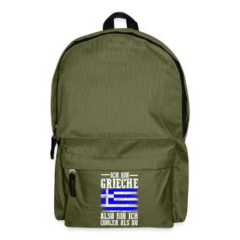 Griechenland Grieche Griechisches - Rucksack - Olivgrün - Vorne