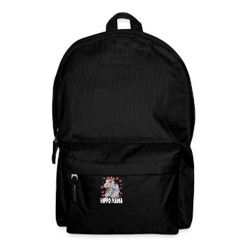 Hippo Mama Muttertag Mom Mutter Nilpferd - Rucksack - Schwarz - Vorne