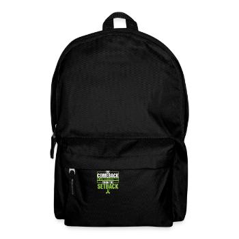 Das Comeback ist immer stärker als der Rückschlag - Rucksack - Schwarz - Vorne